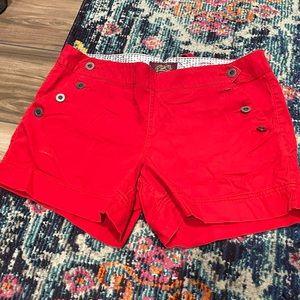 One5One brand red sailor button shorts